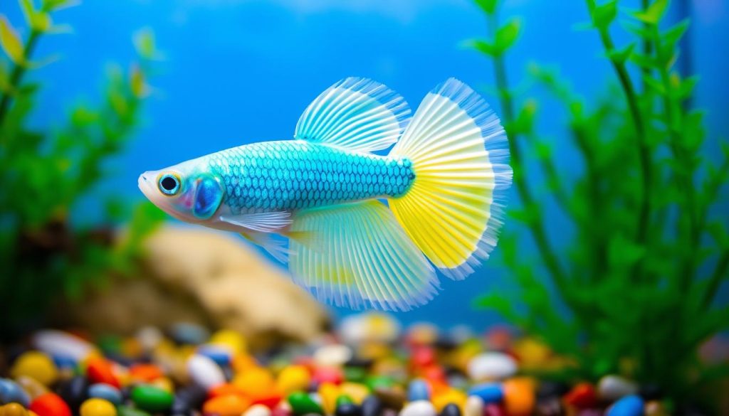 Albino Blue Topaz Guppy