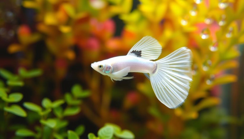 white tuxedo guppy