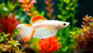 Albino Red Topaz Guppy