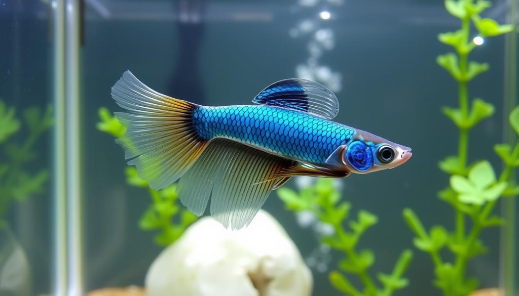 Japan Blue Snakeskin Double Sword Guppy