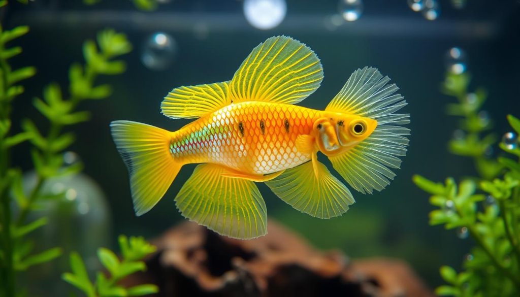 Metal Yellow Lace Guppy