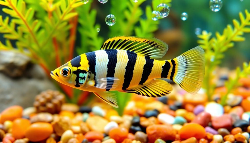 Tiger Yellow King Cobra Ribbon Guppy