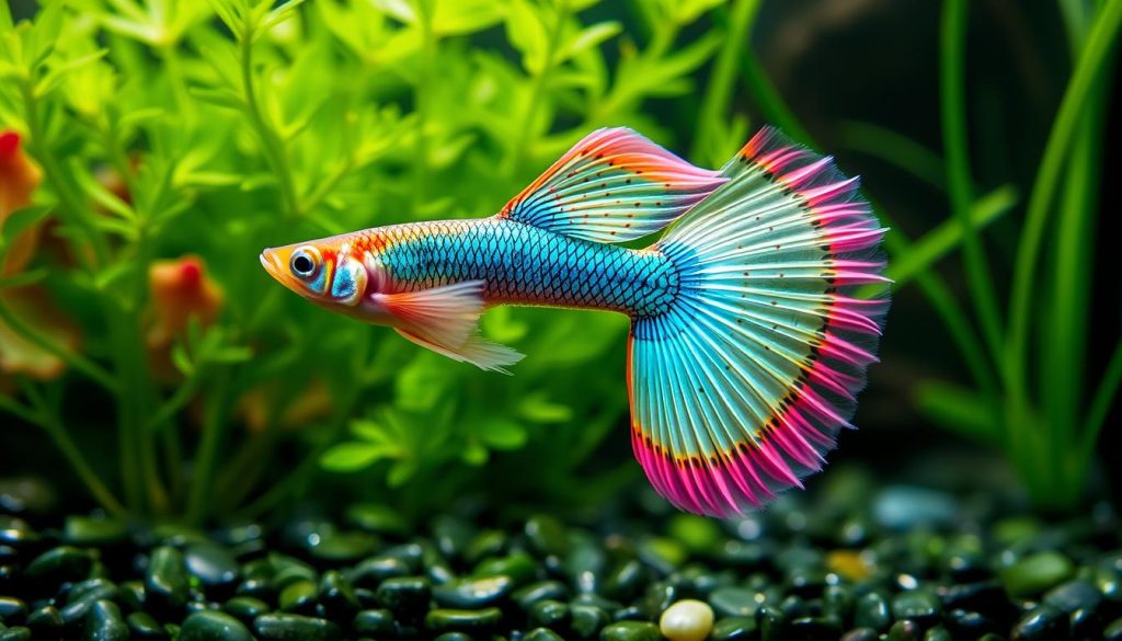 Wide Tail Pinku Guppy