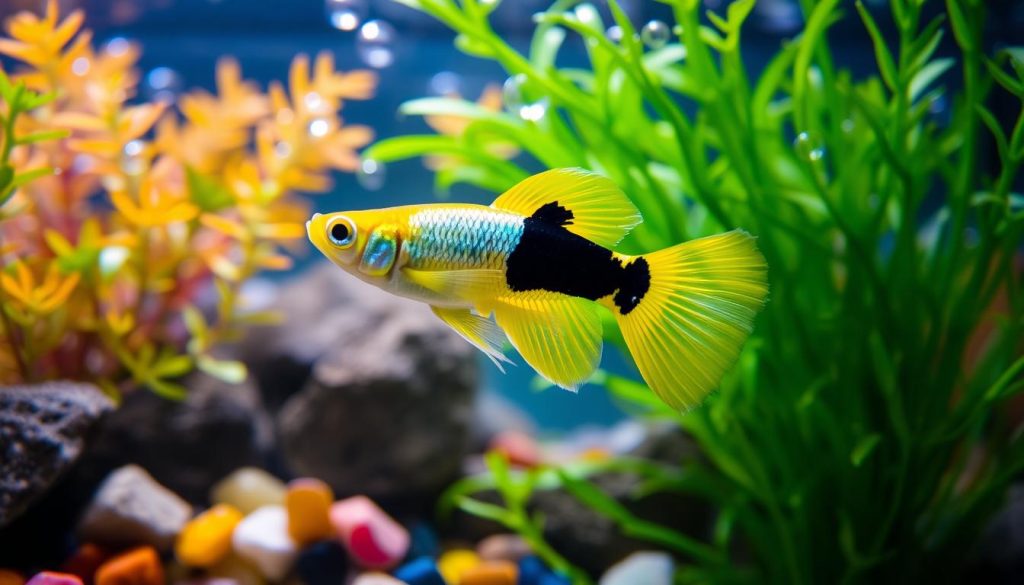 Yellow Tuxedo Guppy