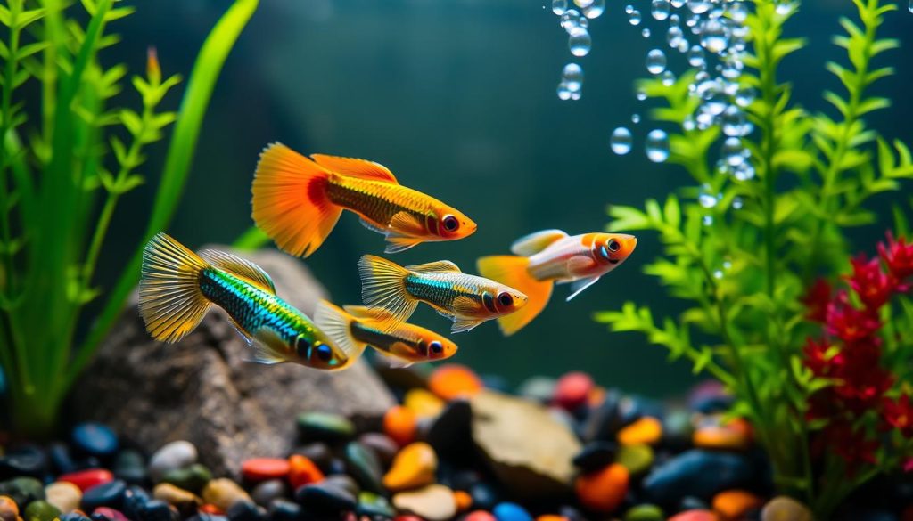 guppy fish in aquarium