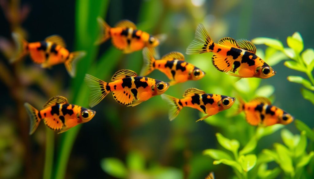 half moon tiger guppy fry