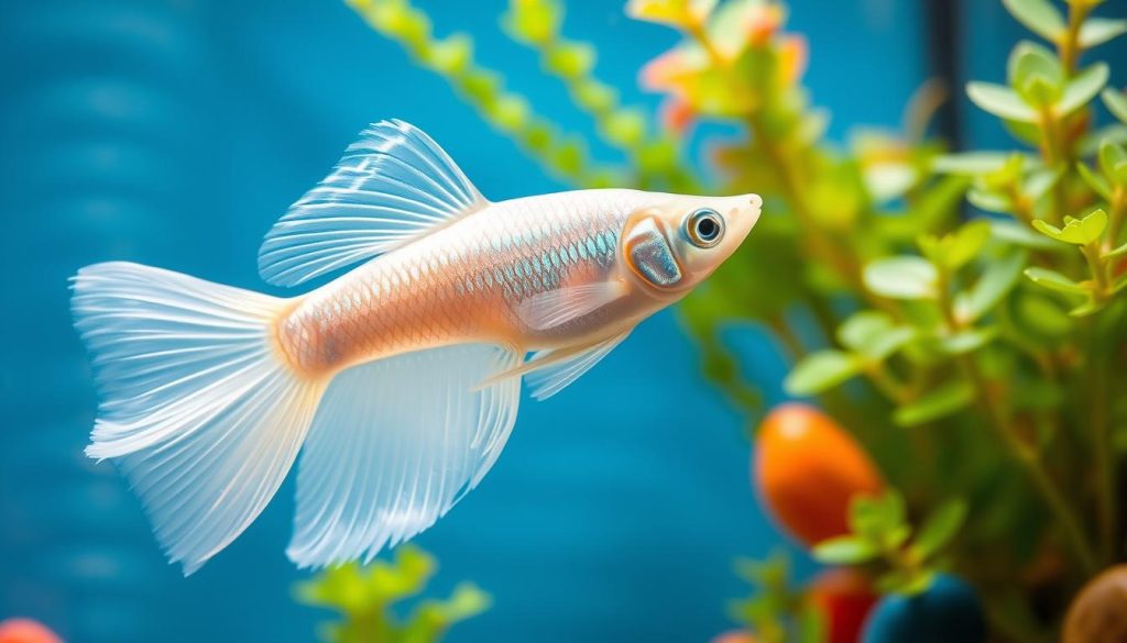 platinum german white guppy