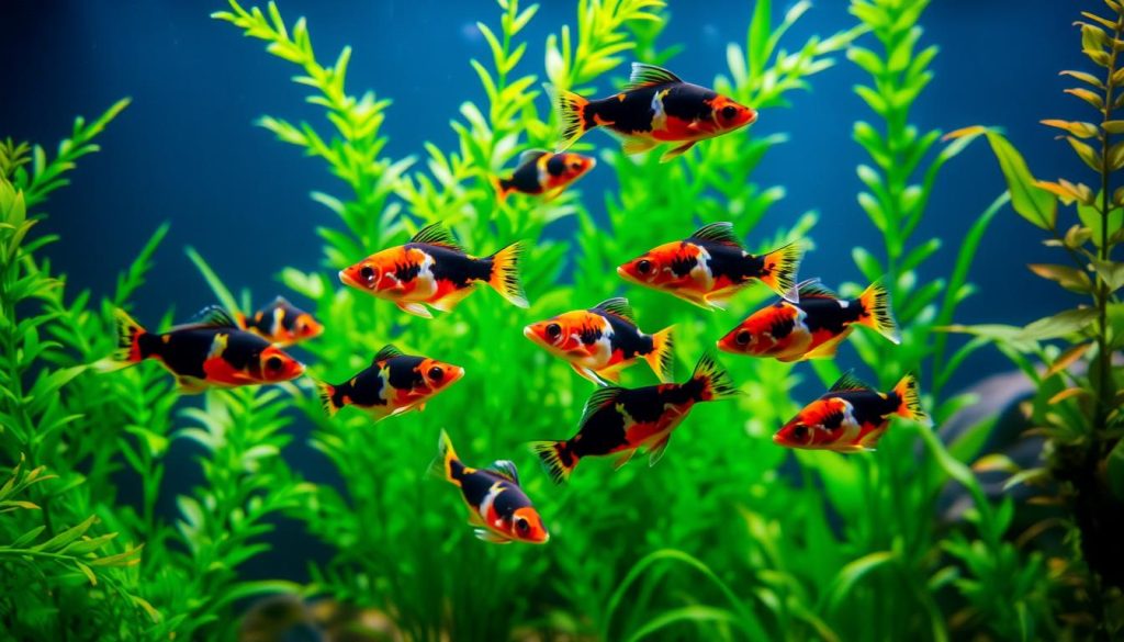 tuxedo koi guppies