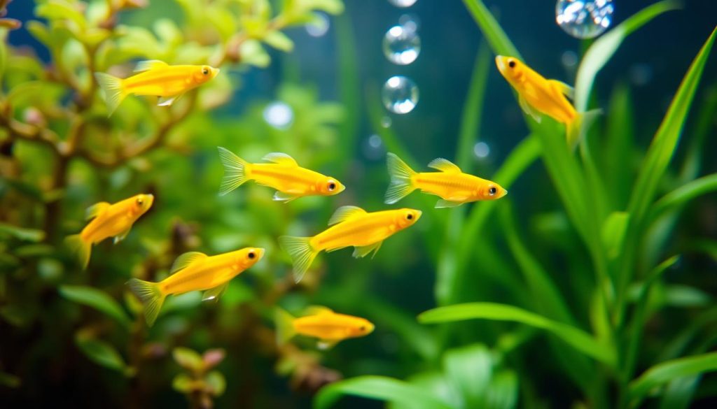 yellow pingu guppy fry